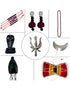 Shiva Accessories for Men | Complete Shankar Bhagwan Jewellery Set - Trishul, Damru, Rudraksha, Sarp, Chand & Wig for Shivratri and Fancy Dress Costume Accessory