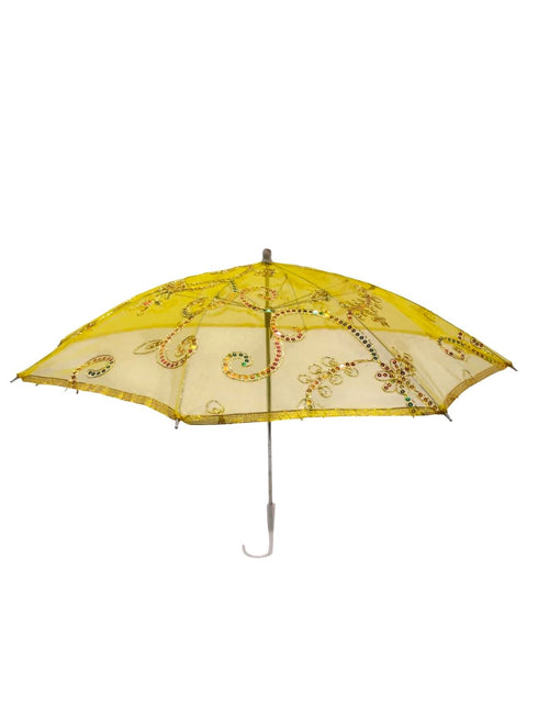 BookMyCostume Net Parasol Umbrella with Embroidery – Kids & Adults Costume Accessories for Photoshoots, Decorations & Special Occasions