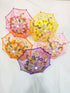 BookMyCostume Net Parasol Assorted Umbrella with Embroidery for Kids Costume Accessories for Photoshoots, Decorations & Special Occasions