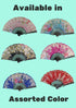 BookMyCostume Assorted Plastic Japanese Dance Fan – Elegant Fancy Dress Costume Accessories for Kids & Adults| Perfect for Group Annual Day Dances