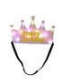 BookMyCostume Assorted Glowing LED Happy Birthday Headband Crown Accessories for Girls – 3 Modes Changing Lights, Sparkly Birthday Crown with Adjustable Size for Party and Celebration