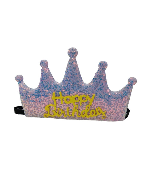BookMyCostume Assorted Glowing LED Happy Birthday Headband Crown Accessories for Girls – 3 Modes Changing Lights, Sparkly Birthday Crown with Adjustable Size for Party and Celebration