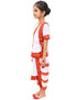 Red & White Bharatanatyam Saree Indian Classical Dance Costume for Girls | Kids & Adult Fancy Dress Costume