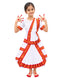 Red & White Bharatanatyam Saree Indian Classical Dance Costume for Girls | Kids & Adult Fancy Dress Costume