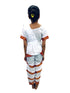 Red & White Bharatanatyam Saree Indian Classical Dance Costume for Girls | Kids & Adult Fancy Dress Costume