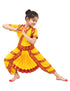 Yellow & Red Bharatanatyam Saree Indian Classical Dance Costume for Girls | Kids & Adult Fancy Dress Costume