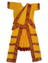 Yellow & Red Bharatanatyam Saree Indian Classical Dance Costume for Girls | Kids & Adult Fancy Dress Costume