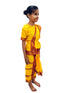 BookMyCostume Yellow & Red Bharatanatyam Saree Indian Classical Dance Costume for Girls | Kids & Adult Fancy Dress Costume