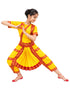 Yellow & Red Bharatanatyam Saree Indian Classical Dance Costume for Girls | Kids & Adult Fancy Dress Costume