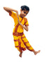 Yellow & Red Bharatanatyam Saree Indian Classical Dance Costume for Girls | Kids & Adult Fancy Dress Costume