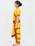 Yellow & Red Bharatanatyam Saree Indian Classical Dance Costume for Girls | Kids & Adult Fancy Dress Costume