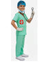BookMyCostume Doctor Surgeon Professional Costume with Stethoscope – Complete Medical Uniform Set with Surgical Mask, Cap, Syringe & Gloves for Kids | Perfect for Role Play & Fancy Dress