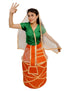 BookMyCostume Manipuri Traditional Dress for Girls | Manipuri Dress for Kids Girls | North East Indian Dance & Fancy Dress Costume | Cultural Outfit for Theme Parties, School Functions & Competitions