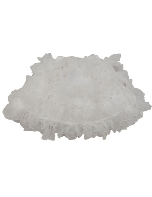 BookMyCostume White & Golden Sequin Western Dance Costume for Girls | Stylish Top with Frill Sleeves & White Fluffy Skirt | Party Wear & Western Dance Costume for Kids