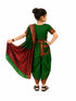 Traditional Marathi Dress for Girls | Dark Green Nauvari Saree for Kids with Blouse | Fisherwoman Costume for Kids | Indian Cultural State Dress
