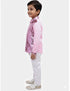 Pink Sequin Shirt & White Shiny Pants Western Dance Costume for Boys | Full Sleeve Party Wear Outfit | Theme Annual Day & Fancy Dress Outfit