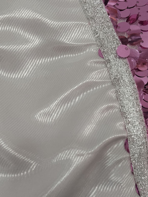 Pink Sequin Shirt & White Shiny Pants Western Dance Costume for Boys | Full Sleeve Party Wear Outfit | Theme Annual Day & Fancy Dress Outfit