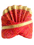 BookMyCostume Bandhej Turban/Pagdi with Turra for Men & Women | Wedding & Celebration Headwear | Traditional Rajasthani Pagdi for Barati & Guests | Free Size