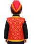 Red Qawwali Jacket & Cap Combo for Kids | Red Embroidered Ethnic Fancy Dress Costume | Sufi Singer Kurta Style Waistcoat & Head Cap for Theme Parties & Stage Shows
