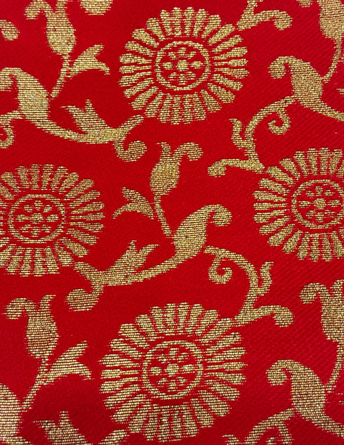 BookMyCostume Red Qawwali Jacket & Cap Combo for Kids | Red Embroidered Ethnic Fancy Dress Costume | Sufi Singer Kurta Style Waistcoat & Head Cap for Theme Parties & Stage Shows