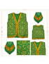Green Qawwali Jacket & Cap Combo for Kids | Green Embroidered Ethnic Fancy Dress Costume | Sufi Singer Kurta Style Waistcoat & Head Cap for Theme Parties & Stage Shows