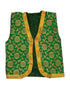 BookMyCostume Green Qawwali Jacket & Cap Combo for Kids | Green Embroidered Ethnic Fancy Dress Costume | Sufi Singer Kurta Style Waistcoat & Head Cap for Theme Parties & Stage Shows