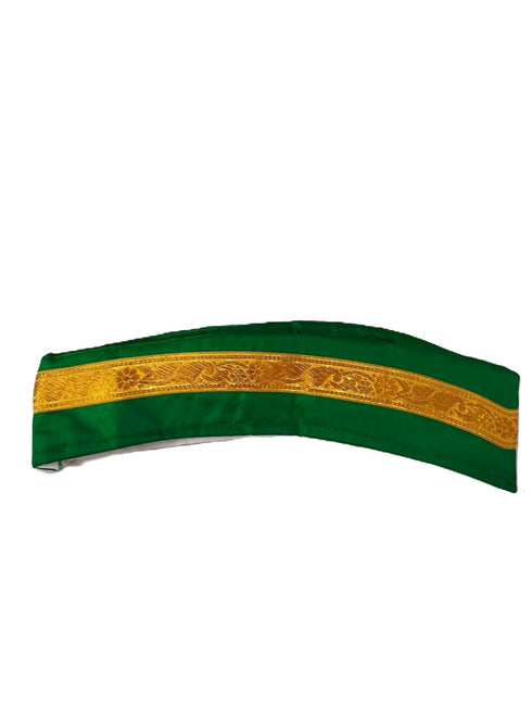 BookMyCostume Green Qawwali Jacket & Cap Combo for Kids | Green Embroidered Ethnic Fancy Dress Costume | Sufi Singer Kurta Style Waistcoat & Head Cap for Theme Parties & Stage Shows