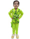 Light Green Western Dance Costume for Boys | Full Sleeves Sequin Collared Shirt with Matching Pants | Nylon & Sequence Dance Costume for Boys | Stylish Fancy Dress for Kids