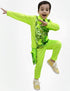 Light Green Western Dance Costume for Boys | Full Sleeves Sequin Collared Shirt with Matching Pants | Nylon & Sequence Dance Costume for Boys | Stylish Fancy Dress for Kids