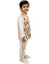 BookMyCostume White & Golden Sequin Western Dance Costume for Boys | Stylish Shiny Full Sleeve Shirt and Pant Set with Zipper Closure | Dance Costume for Boys | Fancy Dress for Boys