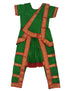 Bharatanatyam Costume for Girls and Women – Green with Red Border | Classical Dance Dress | Indian Dance Dress for Girls | Traditional Dance Outfit