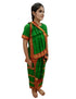 BookMyCostume Bharatanatyam Costume for Girls and Women – Green with Red Border | Classical Dance Dress | Indian Dance Dress for Girls | Traditional Dance Outfit