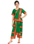 Bharatanatyam Costume for Girls and Women – Green with Red Border | Classical Dance Dress | Indian Dance Dress for Girls | Traditional Dance Outfit