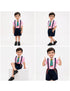 Boy Dangri Style Costume Set | Pink Shirt with Denim Dangri Style Shorts & Colorful Tie | Fancy Dress Costume for Role Play | Boys