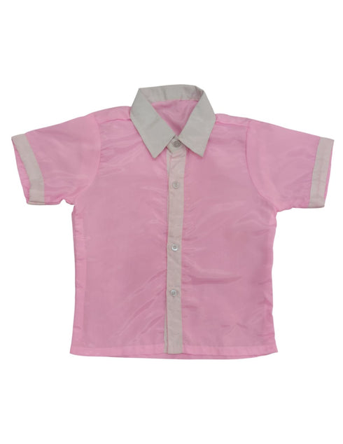 BookMyCostume Boy Dangri Style Costume Set | Pink Shirt with Denim Dangri Style Shorts & Colorful Tie | Fancy Dress Costume for Role Play | Boys