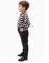 Black Polka Dots Shirt with Black Shining Pant | Retro Theme Kids Fancy Dress Costume | Stylish Dress for Dance, Fancy Dress