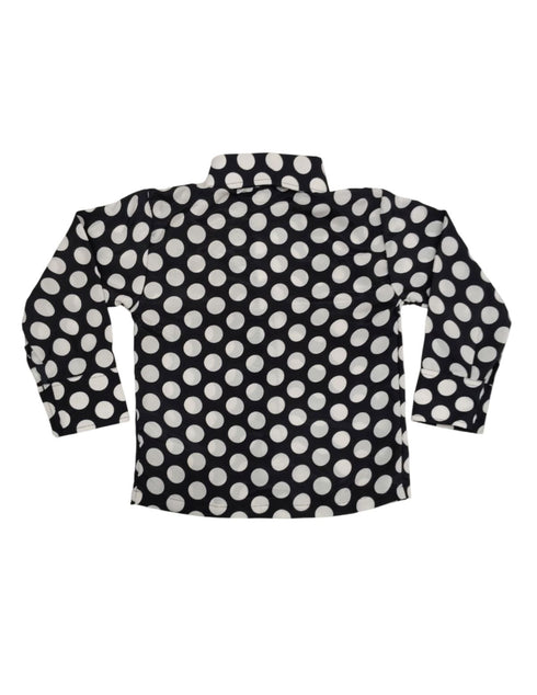 Black Polka Dots Shirt with Black Shining Pant | Retro Theme Kids Fancy Dress Costume | Stylish Dress for Dance, Fancy Dress
