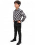 Black Polka Dots Shirt with Black Shining Pant | Retro Theme Kids Fancy Dress Costume | Stylish Dress for Dance, Fancy Dress
