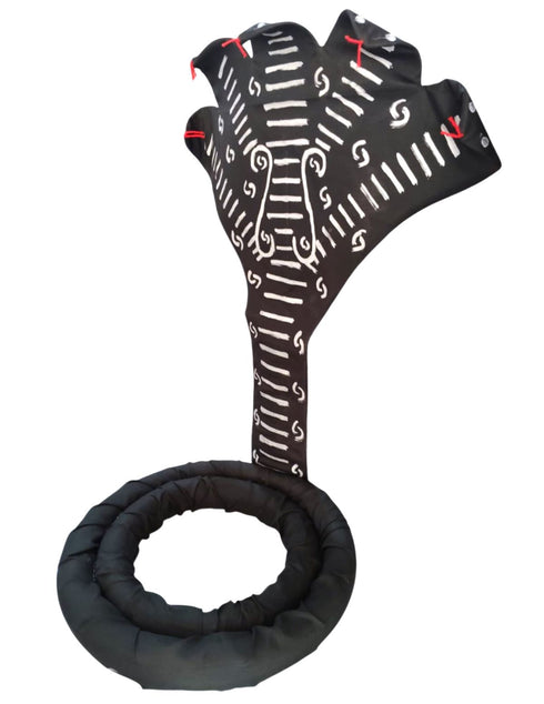 BookMyCostume Sheshnaag Snake Headpiece & Statue – 22 Inches Idol for Fancy Dress, Cosplay, Roleplay & Temple Decor – Tribal Naga Serpent Accessory