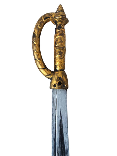 BookMyCostume Shivaji Sword and Shield Set for Kids – 26-Inch Royal-Look Toy Sword with 10-Inch Shield with Metallic Finish |Warrior Costume Accessory for Fancy Dress & Role Play