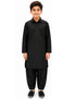 Kashmiri Dress for Boys – Traditional Black Pathani Suit Set | Kashmiri Suit for Kids with Collared Kurta & Pajama | Ethnic Kashmiri Dress for Cultural Events & Fancy Dress