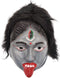 BookMyCostume Kali Mata Rubber Mask for Fancy Dress – Grey Color Goddess Face Mask with Attached Hair | Religious Role Play Mask for Kids & Adults | Kali Devi Costume Accessory