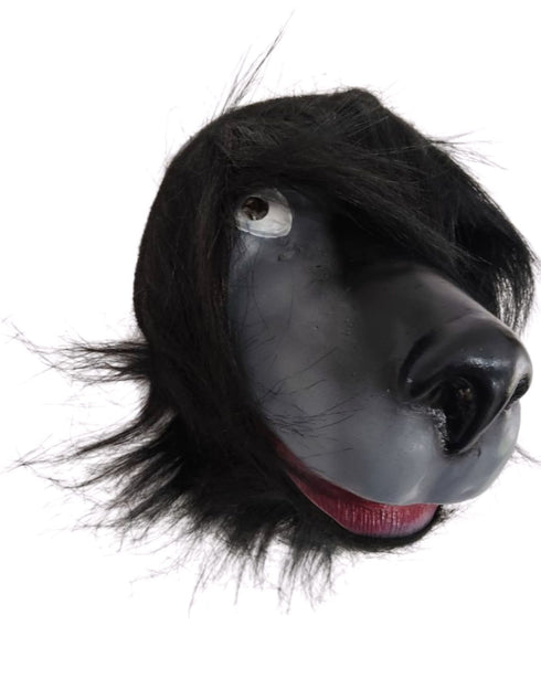 BookMyCostume Jamwant Mythological Fancy Dress Mask – Grey & Black Face Mask with Hair Outline for Ramleela Role Play | Adult Size