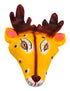 BookMyCostume Mrig (Deer) Rubber Mask – Yellow & Brown Hand-Painted Folk Mask with Antlers | Ramayana Character for Festivals, Plays & Decor