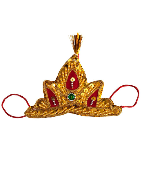 BookMyCostume Krishna Accessories Set for Baby Boy – 4 Pc Krishna Dress Set For Kids| Janmashtami Fancy Dress Costume for Kids | 0-6 Years