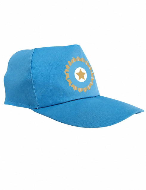 Blue Cricket Cap for Kids & Adults – Sports Cap with Velcro Strap & Embroidered Cricket-Inspired Logo