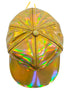 BookMyCostume Golden Reflective Street Dance Cap – Adjustable Holographic Snapback Hat for Performers, Party & Hip-Hop Style Fancy Dress Accessory for Girls & Boys
