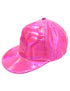 BookMyCostume Pink Reflective Street Dance Cap – Adjustable Holographic Snapback Hat for Performers, Party & Hip-Hop Style Fancy Dress Accessory for Girls & Boys