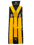 BookMyCostume Adjustable Elastic Y-Back Style Unisex Yellow Suspender for Adults – Fancy Dress Costume Accessory with Strong Metal Clips