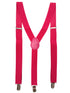 BookMyCostume Adjustable Elastic Y-Back Style Unisex Pink Suspender for Kids & Adults – Fancy Dress Costume Accessory with Strong Metal Clips
